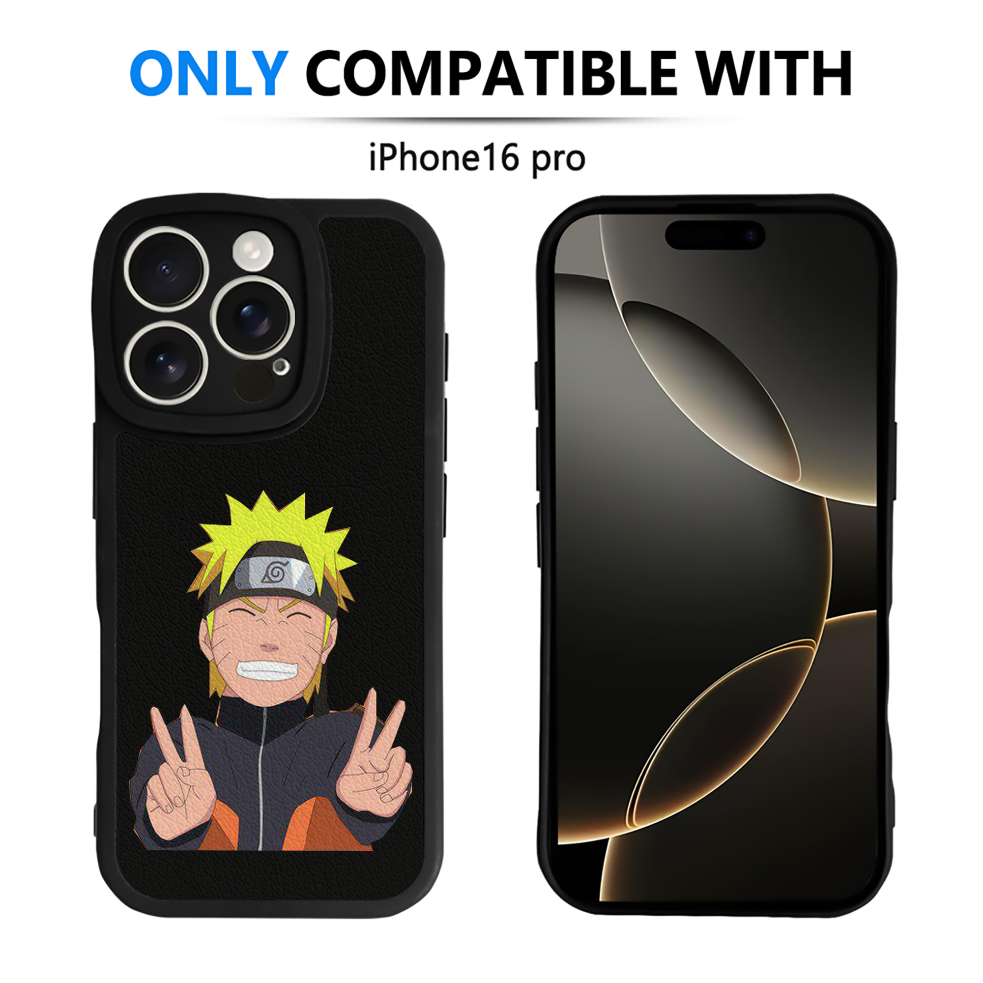 （画像用） NARUTO -ナルト- うずまき ナルト Uzumaki Naruto 【iPhone 16シリーズ対応】シリコンスマホケース（レザー調） 材質：シリコン